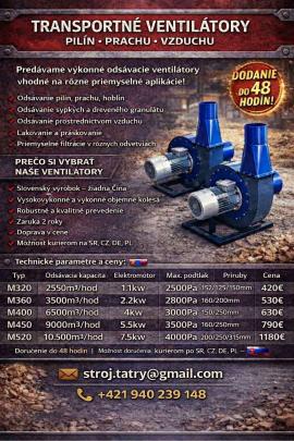 Utsugningsutstyr Transportné ventilátory  |  Tørkemaskiner og ventilasjonsteknikk | Trebearbeidingsmaskiner | Juraj polovka šneky výroba 